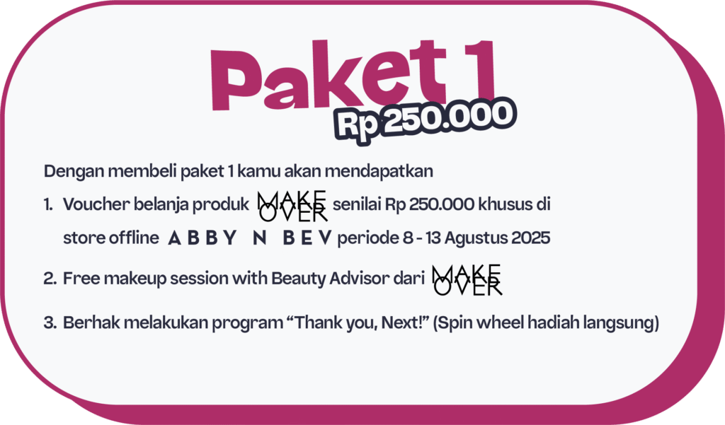 Abby n Bev x Make Over - Break Up with Bad Beauty - Toko Kosmetik Makeup dan Skincare Terpercaya- Paket 1