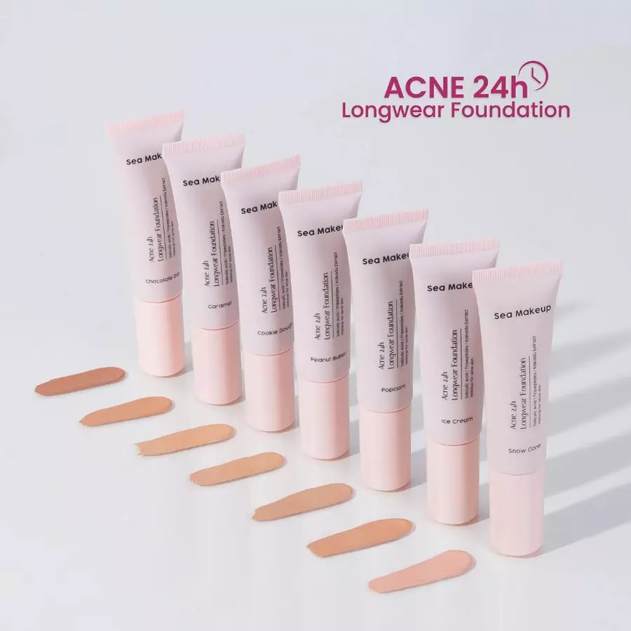 Sea Makeup Acne 24h Longwear Foundation - abby n bev toko kosmetik makeup dan skincare