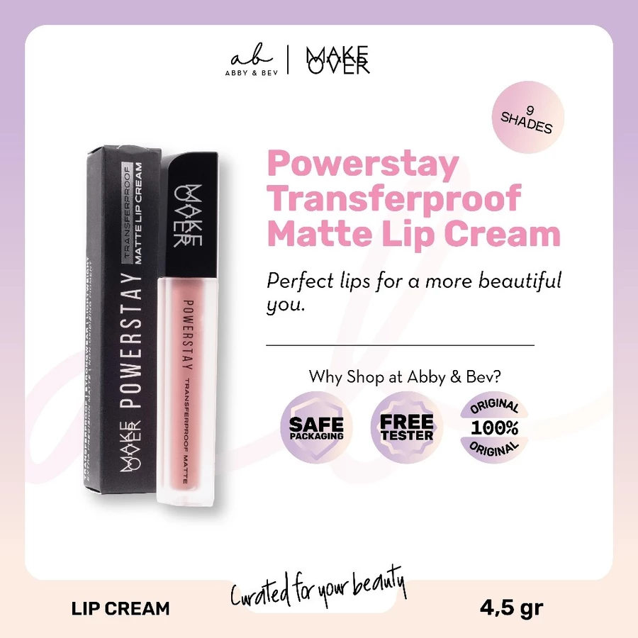 Make Over Powerstay Transferproof Matte Lip Cream - Abby n Bev Toko Kosmetik Bandung